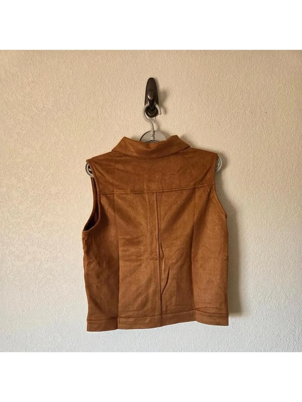Women's Tan and Khaki Waistcoats-vest